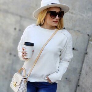 CHIC DOLLZ Knit Sweater Top with Fur